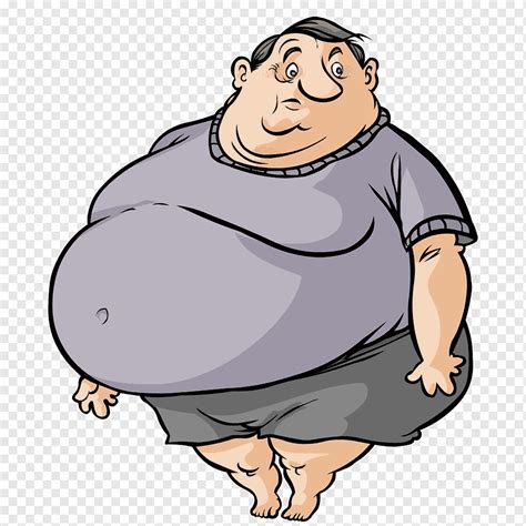 Fat Cartoon Man Cute Fat Man Hand People Weight Loss Png Pngwing