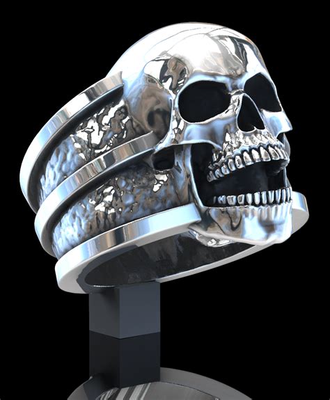 Skull Ring Sterling Silver Handmade Skull Rings By John Patrick