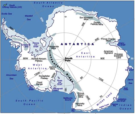 Kaart Antarctica Met Nelson Op Reisnl
