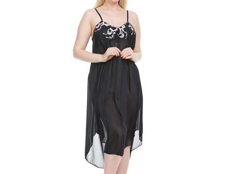 Ezi Womens Satin Silk Sleeveless Knee Length Nightgown