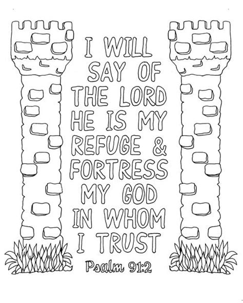 And speaking of coloring pages, i have a new one for you that i made a while ago, but just haven't gotten around to sharing yet! Psalm 91:2 Coloring Page - PDF - My Hall Closet