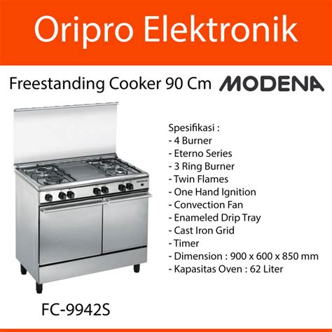 Kompor Gas Oven Freestanding Cooker Modena Cm Tungku Fc S Khusus Denpasar Bali