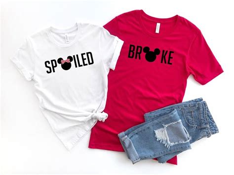 Broke And Spoiled Disney Couple Shirts Couples Disney Shirts Matching