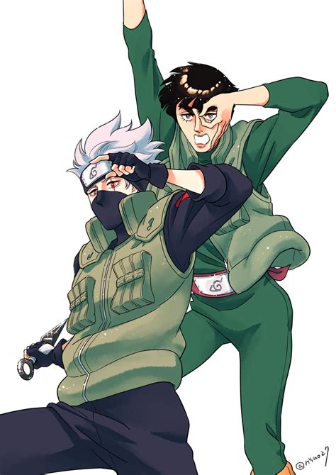 Hatake Kakashi And Might Guy Naruto And 1 More Drawn By Risuo Danbooru