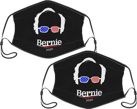 Bernie Sanders Unisex Adult Black Face Mask Design Scarf 2 Pack Washable Face Masks At Amazon