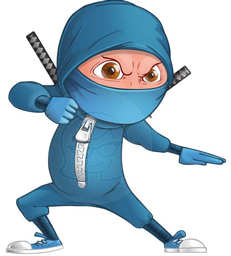 Vector Ninja Cartoon Character Hotaru The Determined Ninja