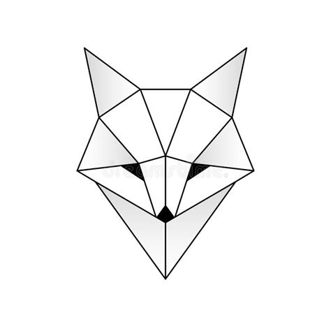 Abstract Linear Polygonal Head Of A Fox Vector Geometric Animal