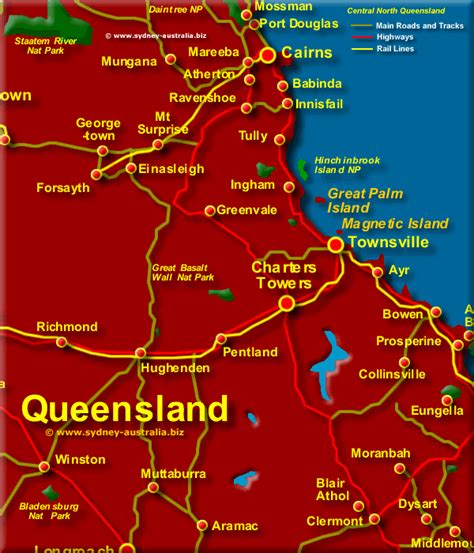Central Queensland Map Qld