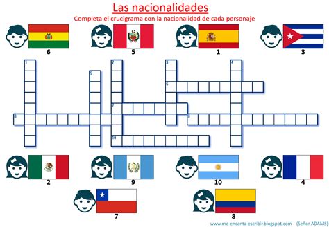 Me Encanta Escribir En Español Países Hispanos Nacionalidades Y Banderas