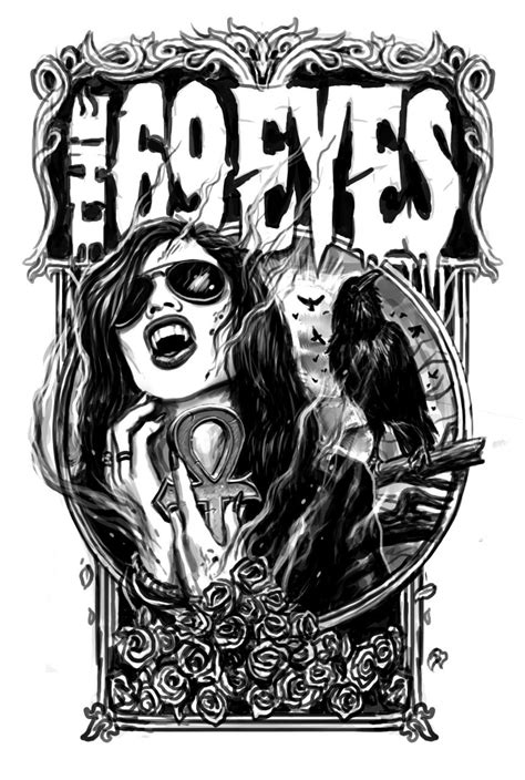 Another Unused Sketch For The 69 Eyes Rock Poster Art Rock Posters