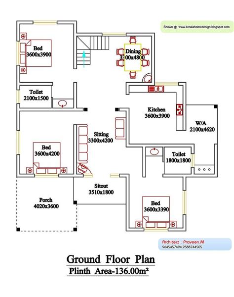 24 3 Bedroom House Plans Kerala Style Architect Ideas