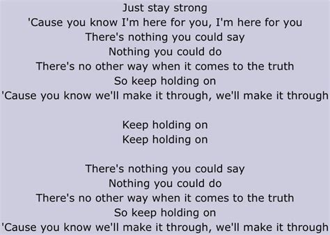 Avril Lavigne Lyrics Keep Holding On Part 2 Meaningful Lyrics Make