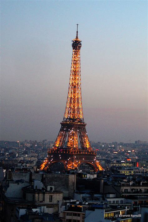 Eiffel Tower View From The Top Of The Arch Photograph By Everett Spruill