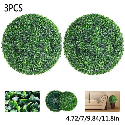 Windfall 3pcs 4727984118in Boxwood Topiary Ball Artificial