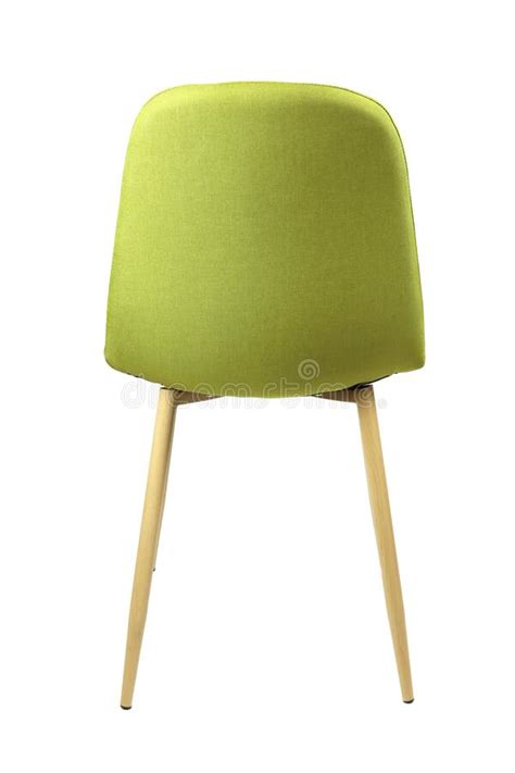 Modern Light Green Chair Isolated On White Rear View Interior Design