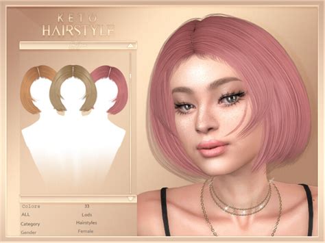 Keto Hairstyle By Javasims At Tsr Sims 4 Updates