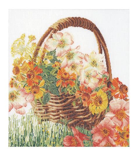 Maybe you would like to learn more about one of these? Thea Gouverneur Flower Basket On Aida Counted Cross Stitch ...