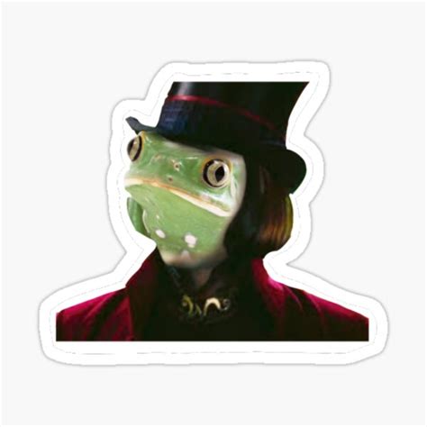Willy Wonka Frog Sticker By Sergeantn00dle Redbubble