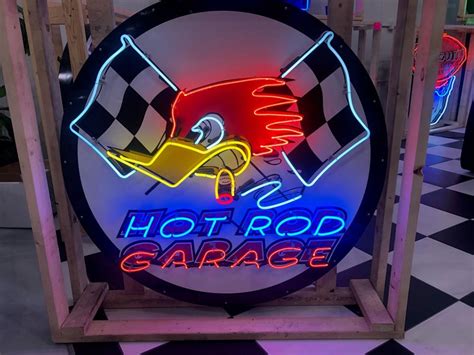 Hot Rod Garage Neon Sign Gaa Classic Cars