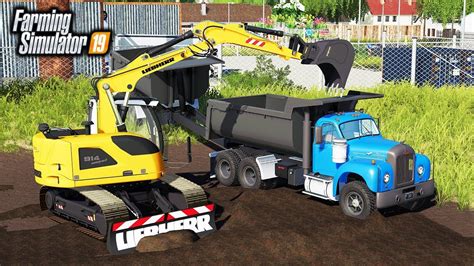 Mini Excavator And Dump Truck Digging For Construction Job Farming