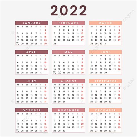 Calendar 2022 Week Start From Monday Corporate Design Planner Template