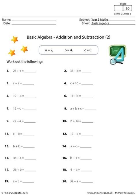 Free kindergarten to grade 6 math worksheets, organized by grade and topic. 31 Adding And Subtracting Algebraic Expressions Worksheet - Free Worksheet Spreadsheet