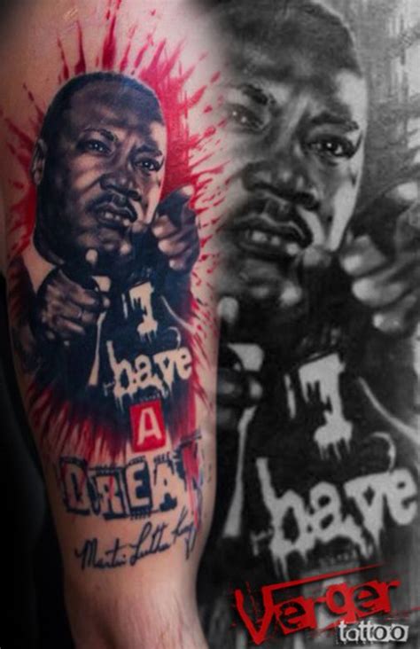 Tattoo Mrtin Luther King Jr By Jr Verger Beautiful Body Art 1