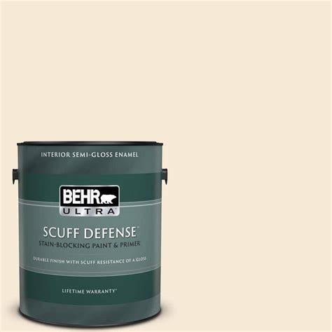 Behr Ultra 1 Gal 13 Cottage White Extra Durable Semi Gloss Enamel