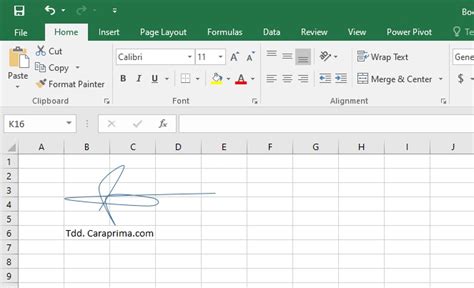 Cara Buat Tanda Tangan Menggunakan Ms Excel Cara Prima