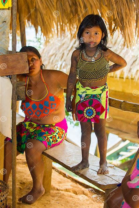 people in embera village panama editorial photography image of america face 52118847