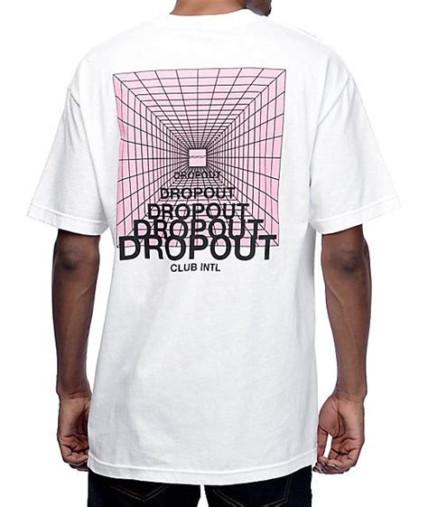 Dropout Club Intl Zorched White T Shirt Zumiez Graphic Shirts Tee