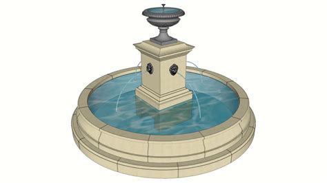 Popes Fountain With Classical Pool Surround 3D Warehouse