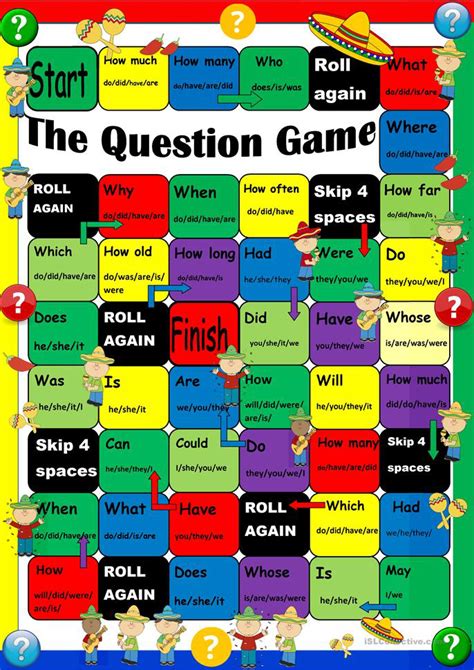 Question Formation Boardgame English Esl Worksheets Helping Verbs