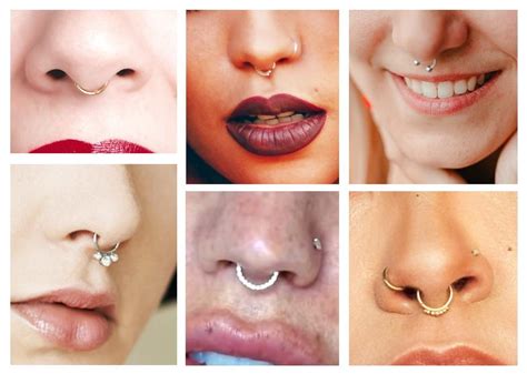 Non Piercing Septum Nose Ring Set Women Septum Fake Nose Piercing Black Pcs Set Aliexpress