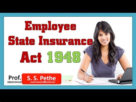 When confronted by some of life's little accidents, or the we believe federal employees are the backbone of our community. Employee State Insurance Act 1948 - YouTube
