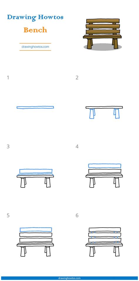 How To Draw A Bench Step By Step Easy Drawing Guides Drawing Howtos