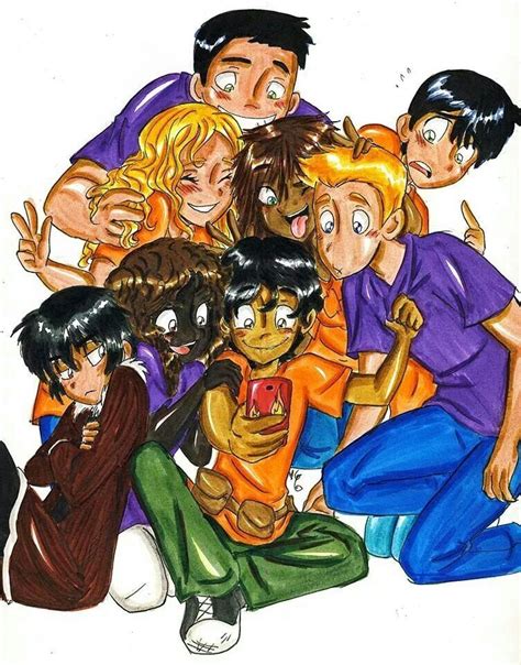 The Seven Demigods Selfie The Heroes Of Olympus Pinterest Percy