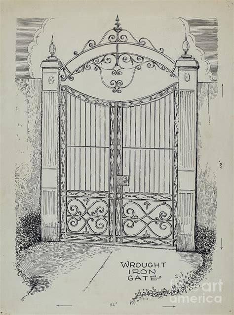 Wrought And Cast Iron Gates Drawing By Al Curry Fine Art America