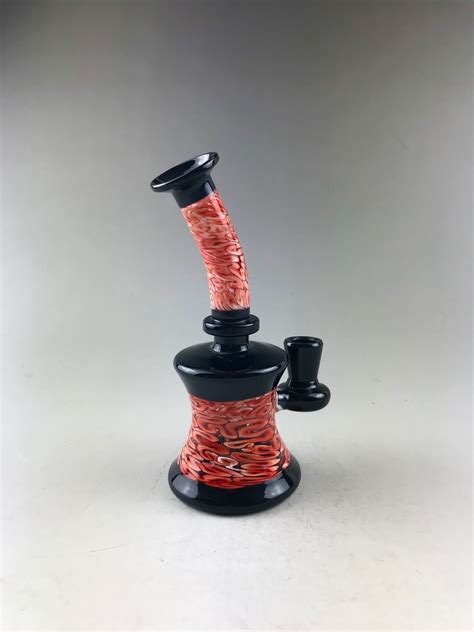 2019 New Grace Chinese Glass Bongs With Black Mouth Handblown Mini Two