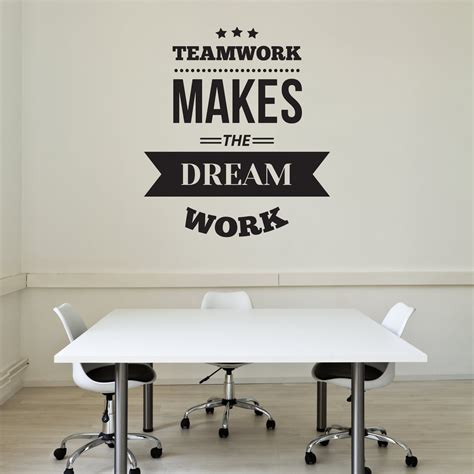 Vinyl Wall Decal Teamwork Quote Inspirational Saying Team Office Inter