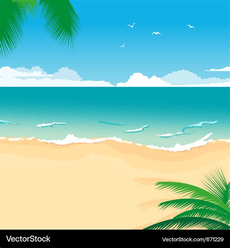 Summer Tropical Beach Background Stock Vector Illustration Of Graphic My Xxx Hot Girl