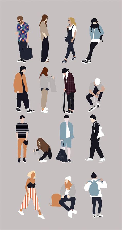 Flat Vector People Illustration | Ilustración con personas, Dibujos figura humana, Collage de ...