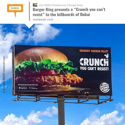 burger king presents a “crunch you can t resist” to the billboards of dubai billboard burger