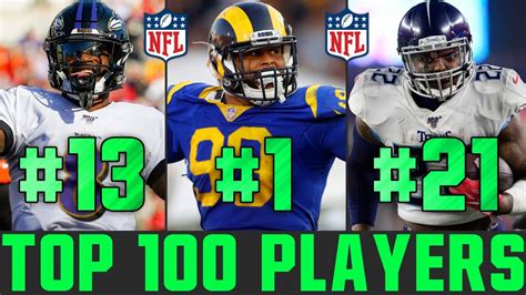 Nfl Top 100 Players Of 2020 According To Fans Youtube