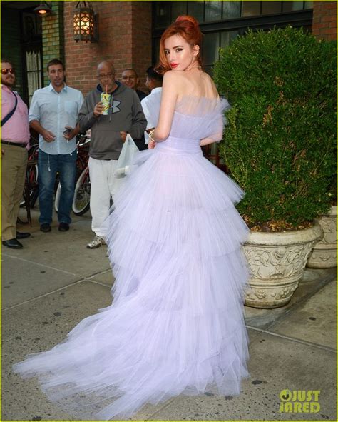 Bella Thorne Wears Flowing Purple Tulle Gown To Daily Front Row Awards