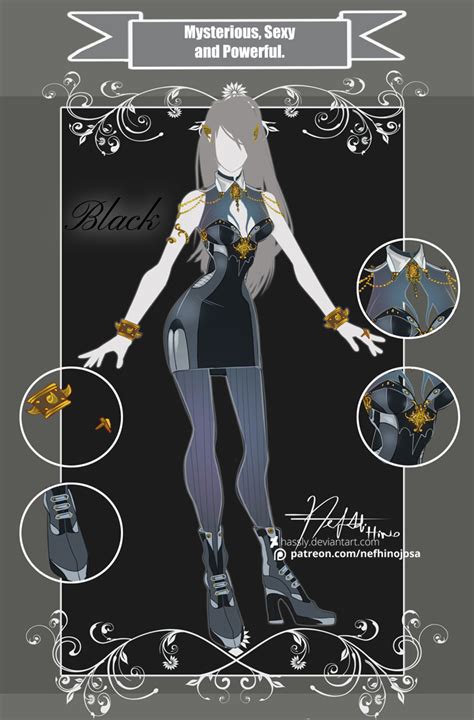 closed adoptable outfit auction msp black by hassly on deviantart