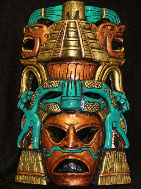 Aztec Warrior Mask Serpent Calendar Mayan Plaque Maya Mexican Art More Native Art Native