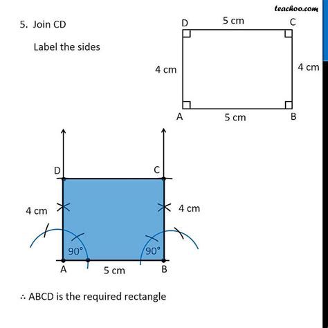 Question 3 Draw A Rectangle With Adjacent Sides Of Lengths 5 Cm 4