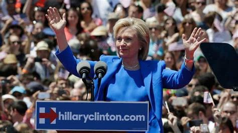 Hillary Clinton Touts Prosperity For All At 1st Major Campaign Rally In Bid For White House