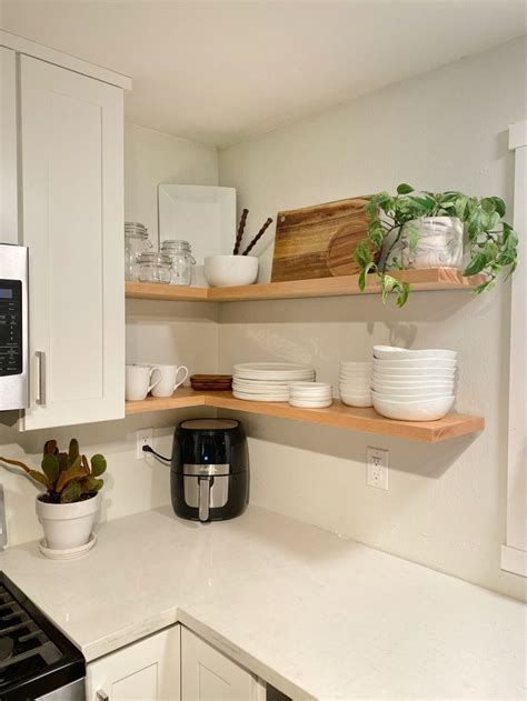 Floating Oak Kitchen Shelves By Iansfurniture In 2021 Small Kitchen